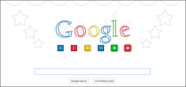 google images christmas lights. Push any note, and the logo lights up with the Google name as Christmas 