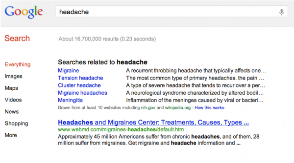 Google Health search