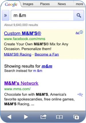 M&M Mobile PPC Points at  Facebook Page