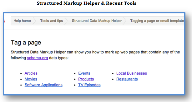 structured markup helper recent tools