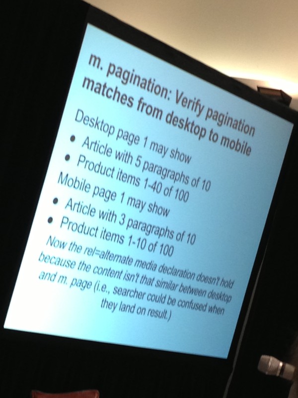 SMX Mobile SEO Pagination