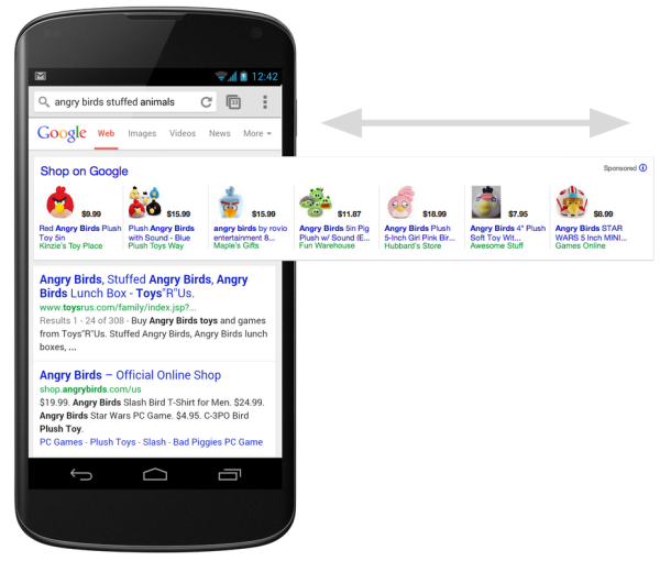 Expanded Google PLAs on Mobile