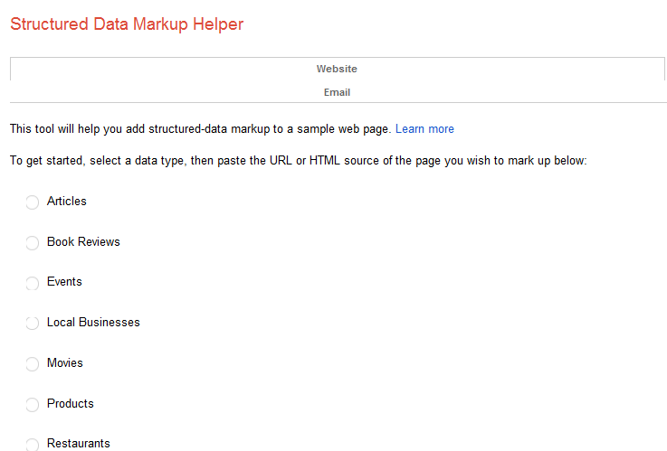 Data Markup Helper