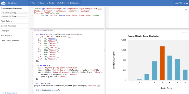 jsFiddle Can Dynamically Execute Javascript