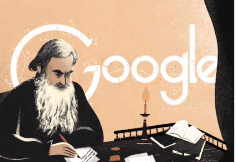 Google logo Leo Tolstoy