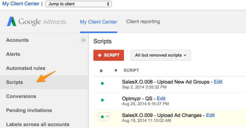 Adwords Mcc Scripts