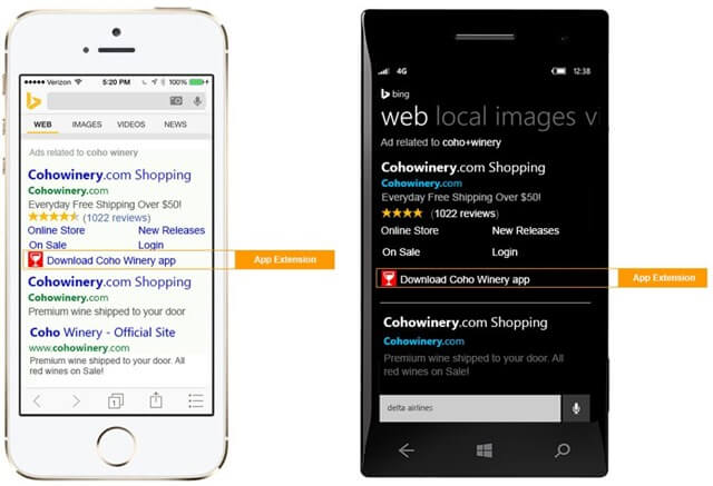 Bing Ads App extensions