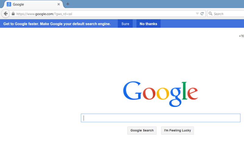 make google my homepage and search engine