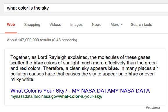 What color is the sky