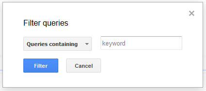 Filter Queries in GSC