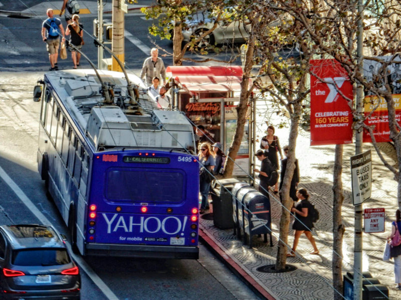 Purple Yahoo Cable Car