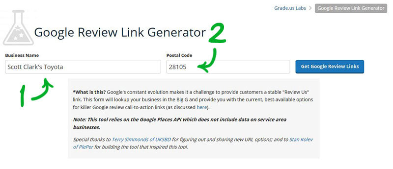 generate Google review link for customers