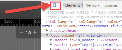 enabling mobile emulation in Google Chrome