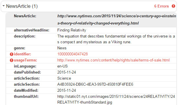 Schema News Article Markup