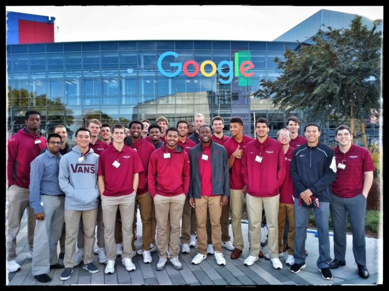 Google Hosts The Santa Clara University Men's Basketball Team
