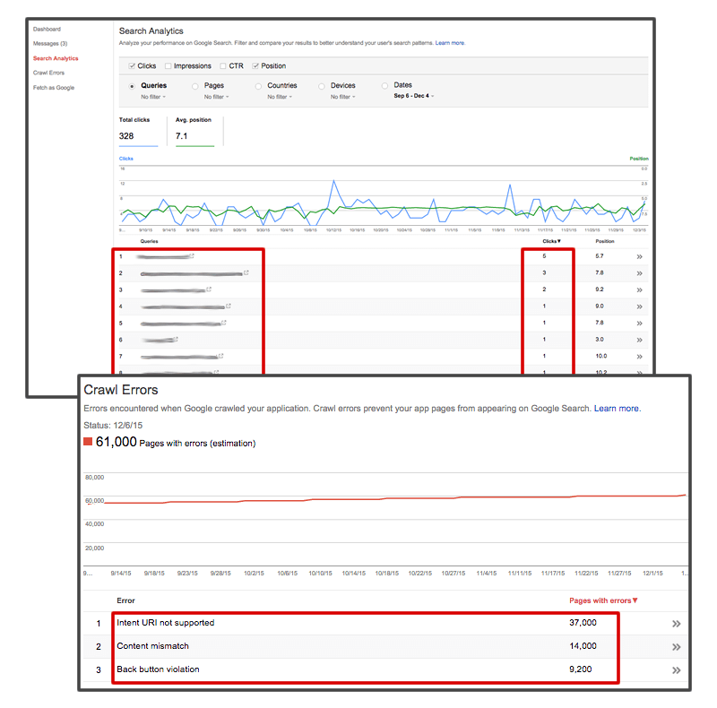 App Indexing Issues