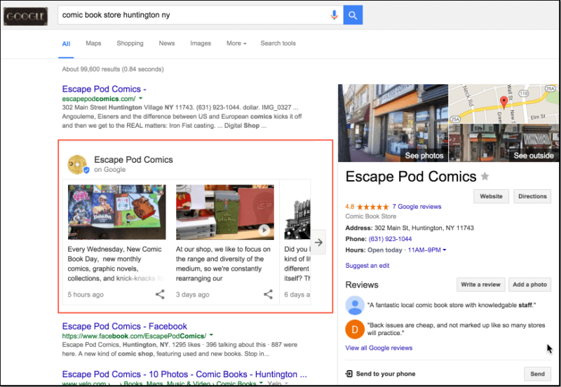 Business Category Query w Google Posts