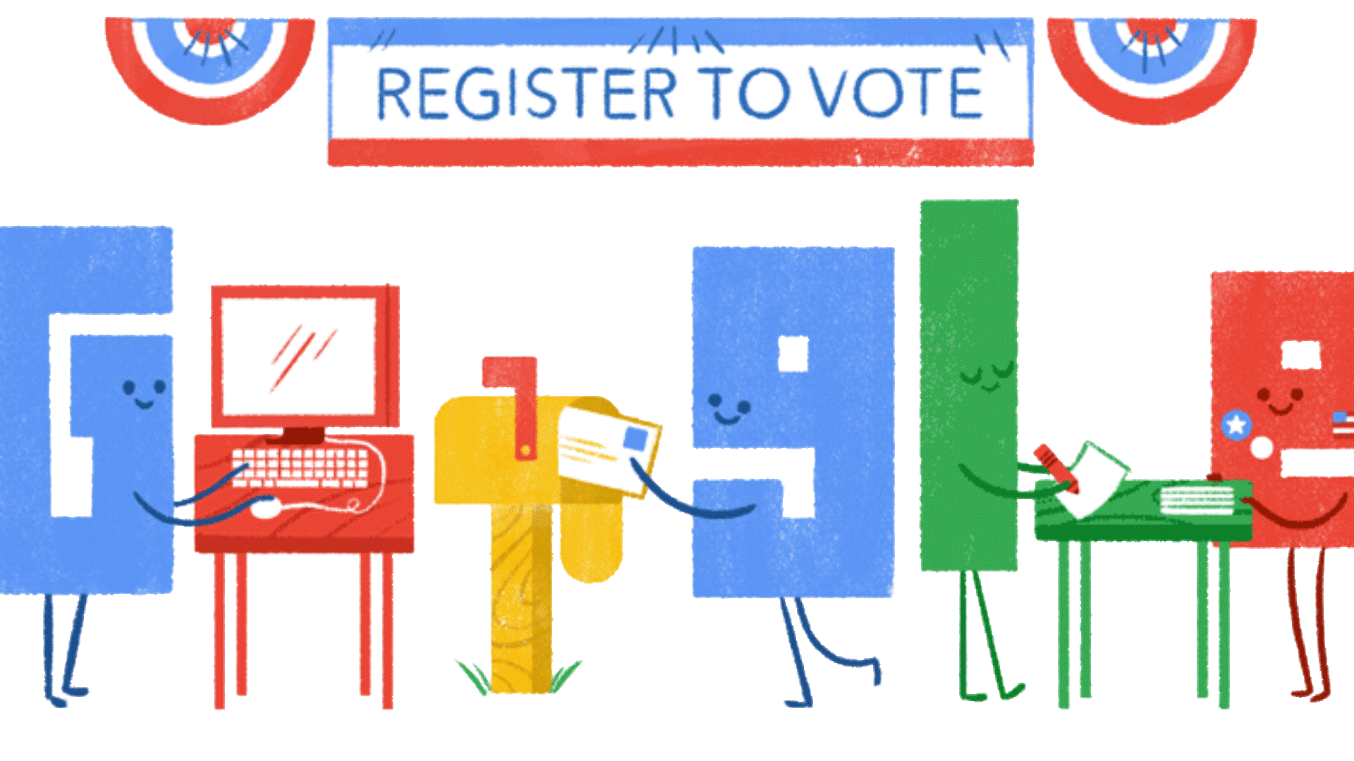 How to register to vote Google doodle marks National Voter Registration Day