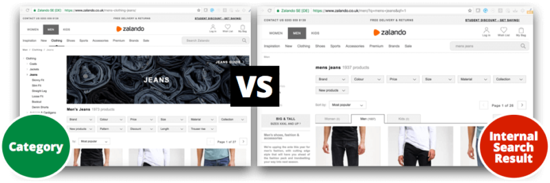 category-vs-internal-page-result