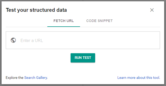 Google Structured Data Test Too