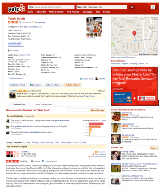 Yelp Supersizes Its Local Profiles Makes Them Less Busy