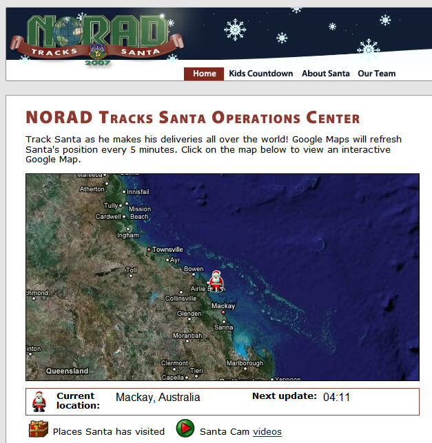 NORAD Tracks Santa 2007