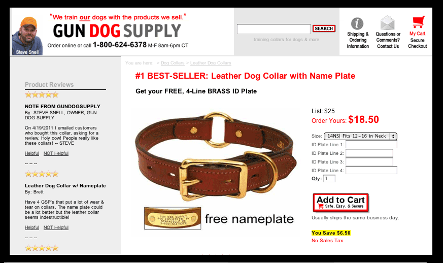 gun dog supply collars