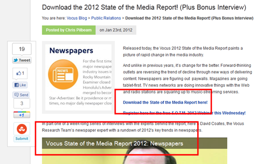 Vocus Blog Post and Video Example