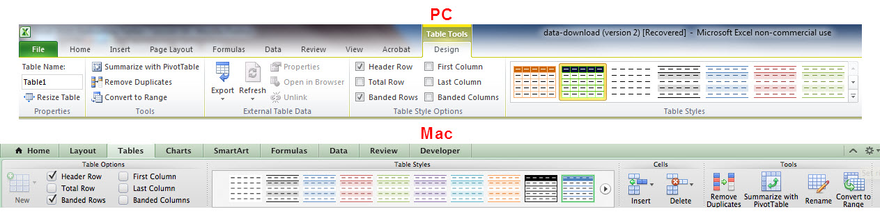 excel design