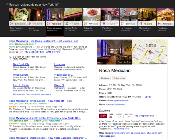 Google Knowledge Graph Carousel display