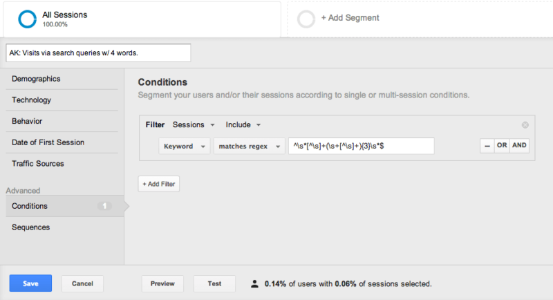 Segments in Google Analytics