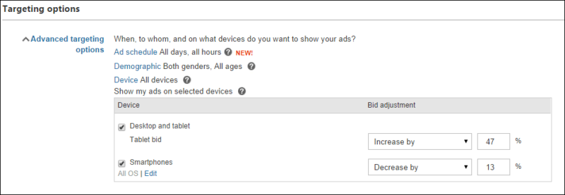 Bing advanced targeting