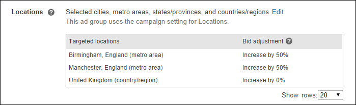 Bing locations