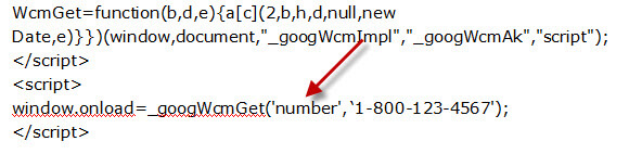 The CSS Class is  ‘number’ in this example 