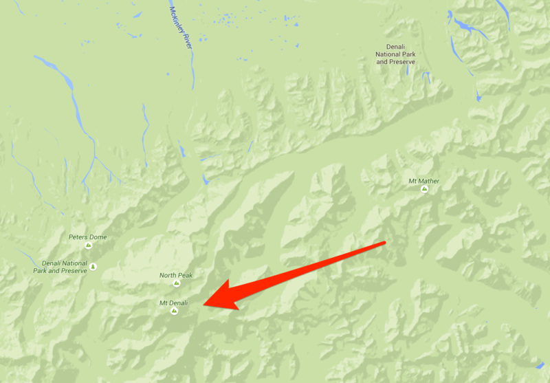 Mount McKinley Becomes Mt. Denali On Google Maps; Bing Stays With Old Name