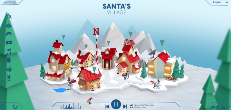 santa tracker and games