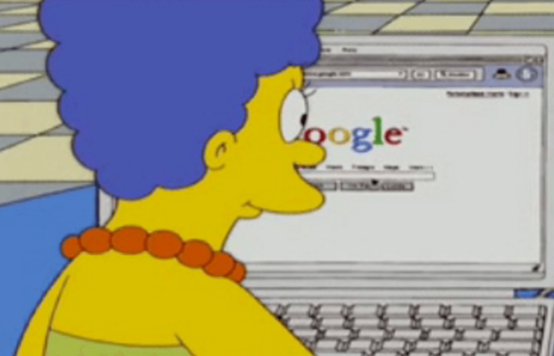 Marge Simpson googling însăși