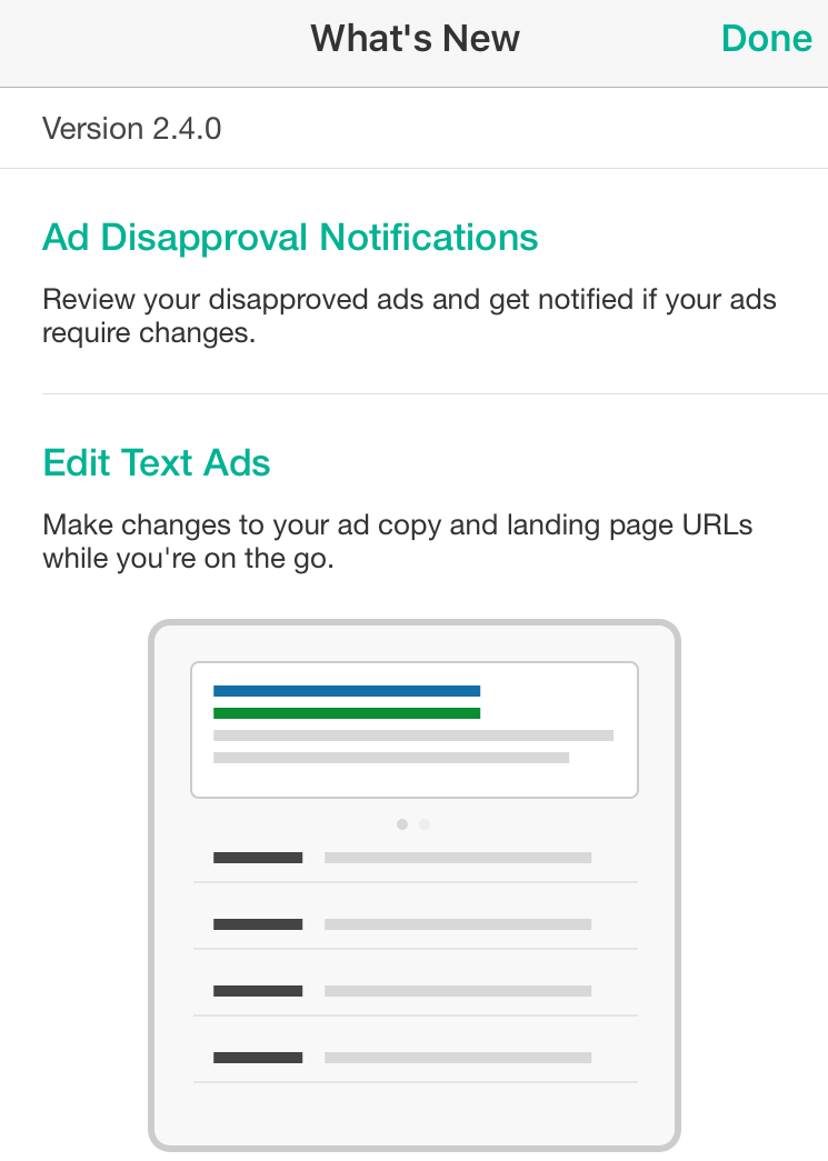 edit text ads in bing ads apps