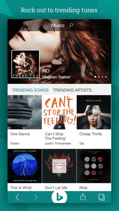 Bing Search App For Ios Android Gets New Music Video Map Features