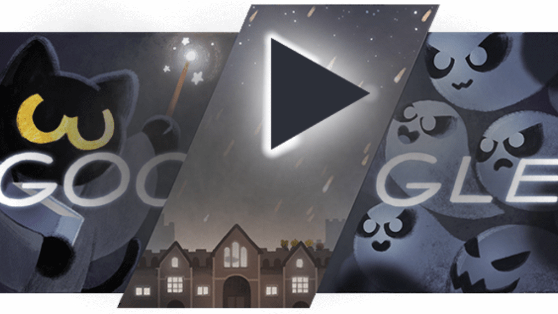 Cat Google Doodle Halloween 2018 - Google Doodle Halloween 2018