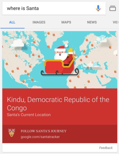 follow santa 2016