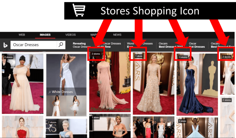 Stores and Products available for purchase within image search