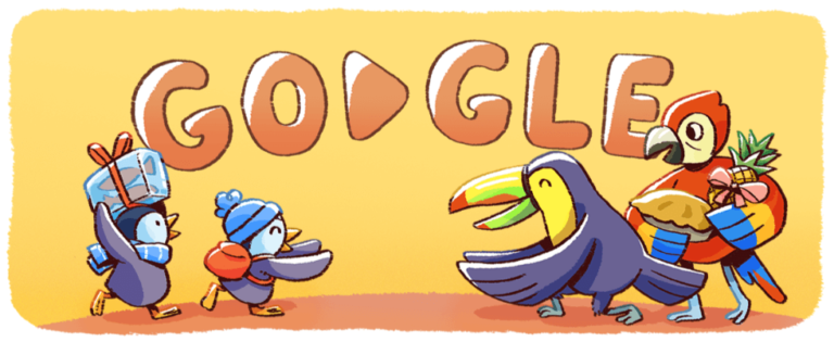 December global festivities Google doodle marks day 2 of Google's