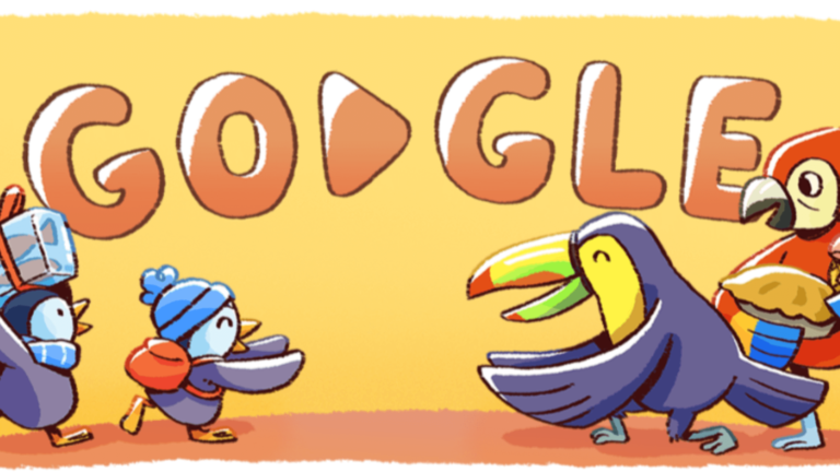 December global festivities Google doodle marks day 2 of Google's ...