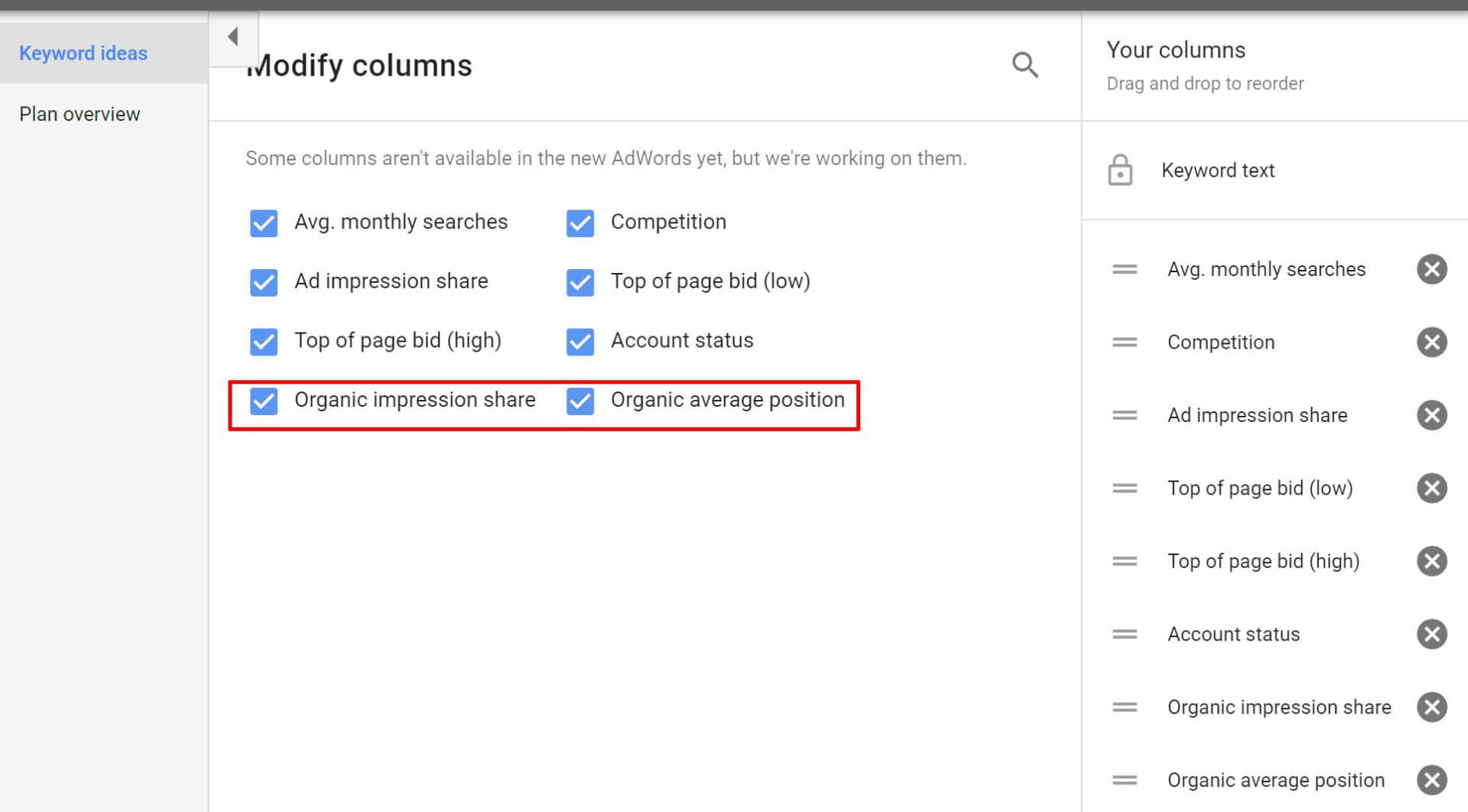 Adwords Keyword Planner Update Appears To Be Rolling Out In The New Interface