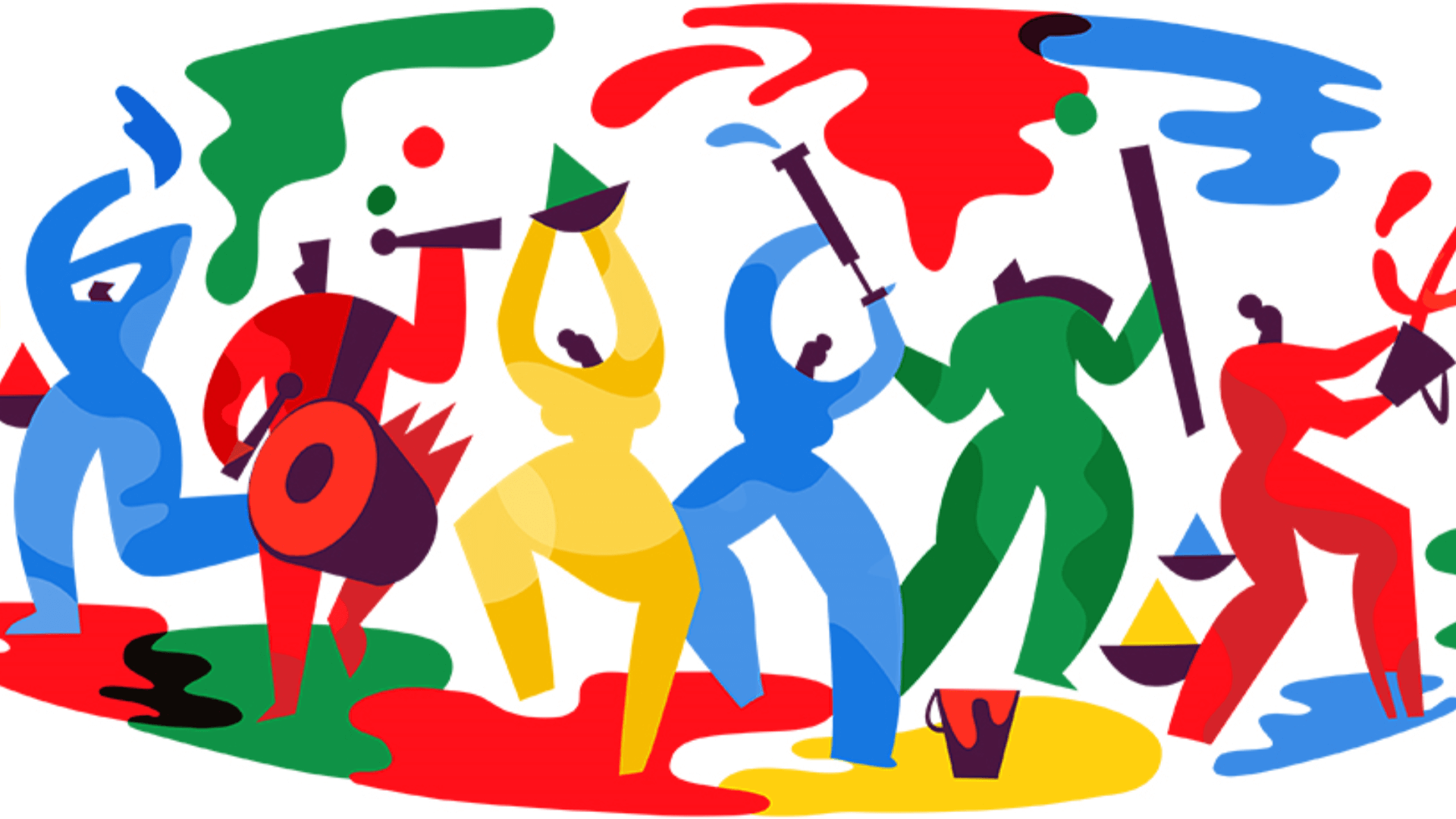 Holi Google doodle celebrates the Hindu holiday with a ...