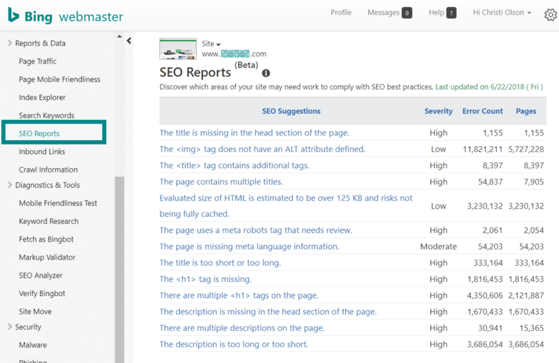 The Ultimate Guide To Using Bing Webmaster Tools Part 2 - boring viewport frame test warning boring roblox