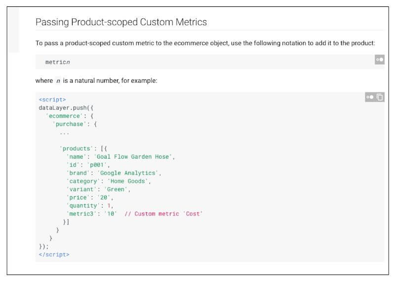 Include Custom Metric