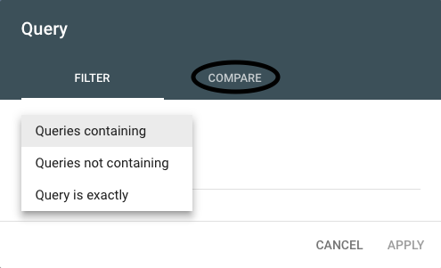 GSC Performance Filter Options