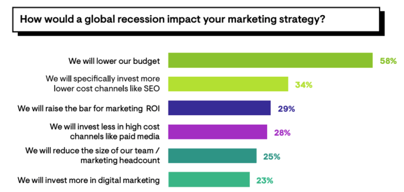 SEO will be a primary focus for marketers during the downturn, says survey 3